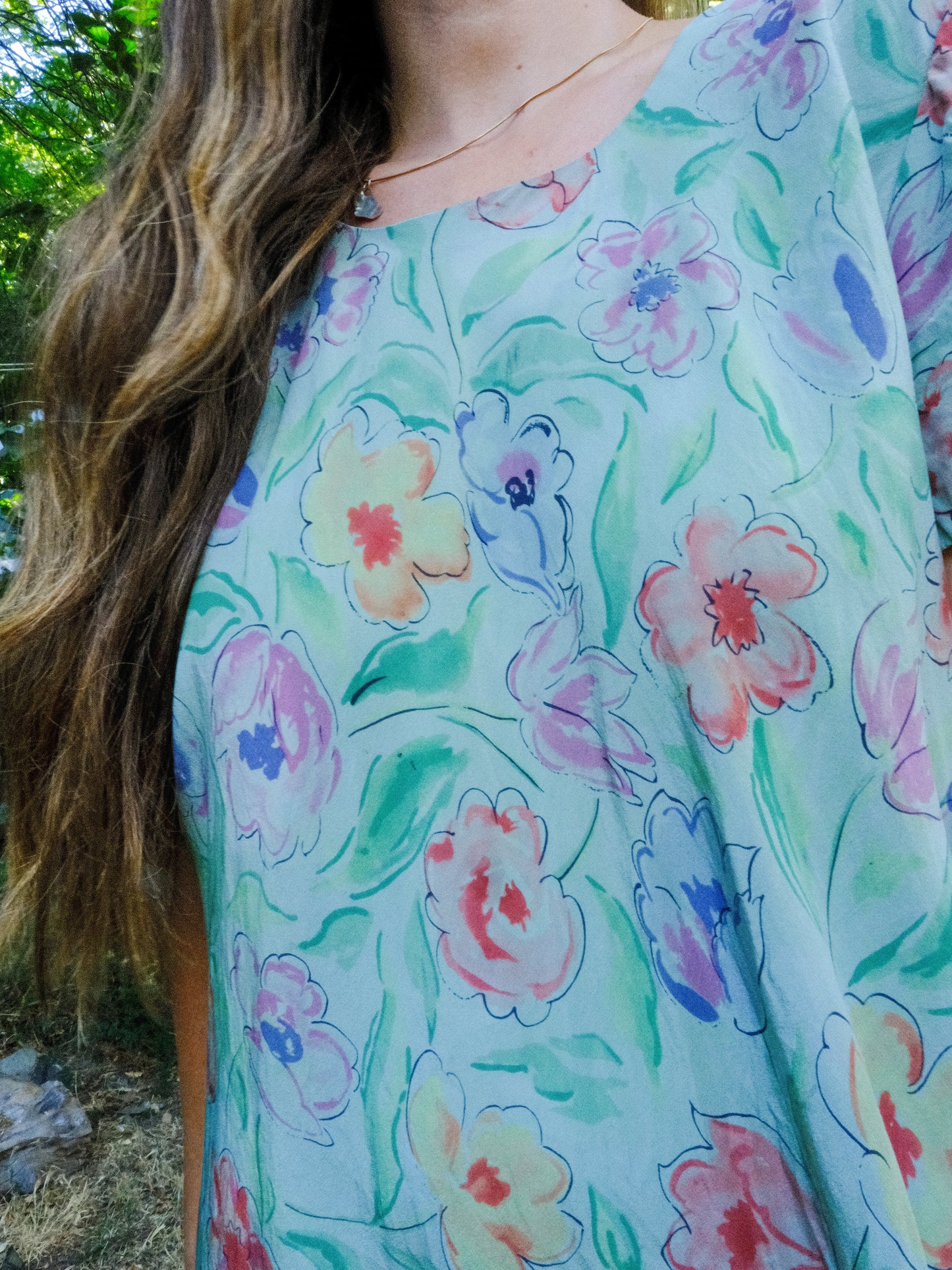 Scabiosa Silk Floral Shift Dress