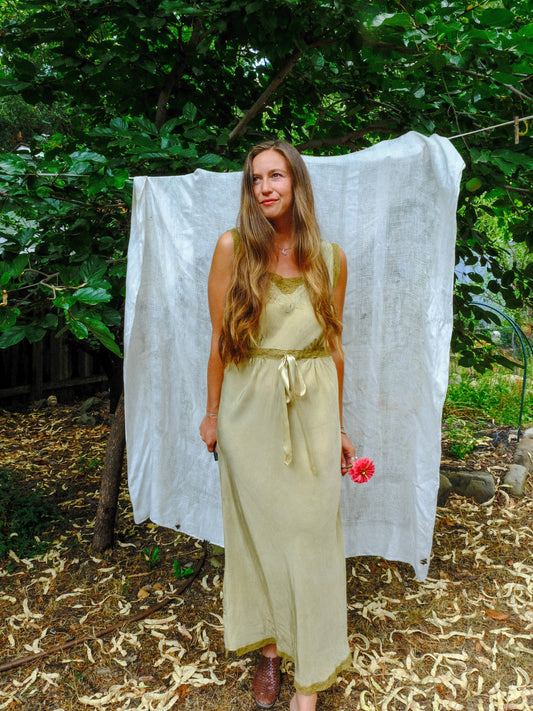 Marigold & Iron Antique Embroidered Lace Maxi Dress