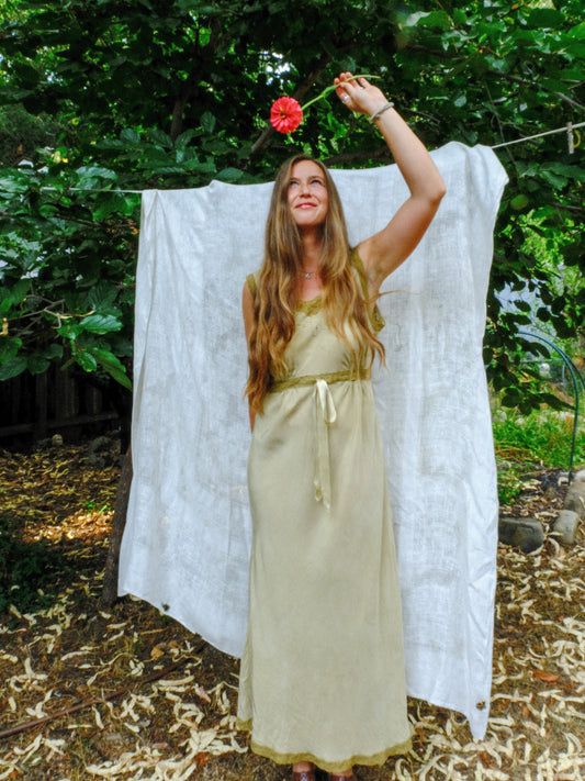 Marigold & Iron Antique Embroidered Lace Maxi Dress