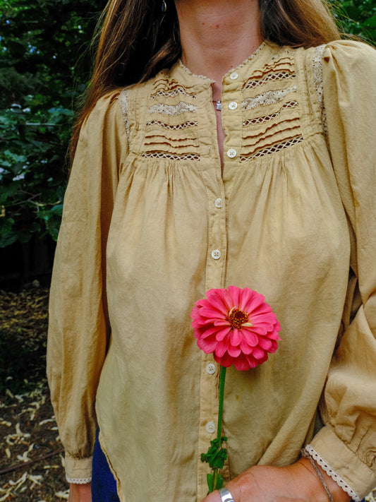 Chestnut & Marigold Cotton Button Up Blouse