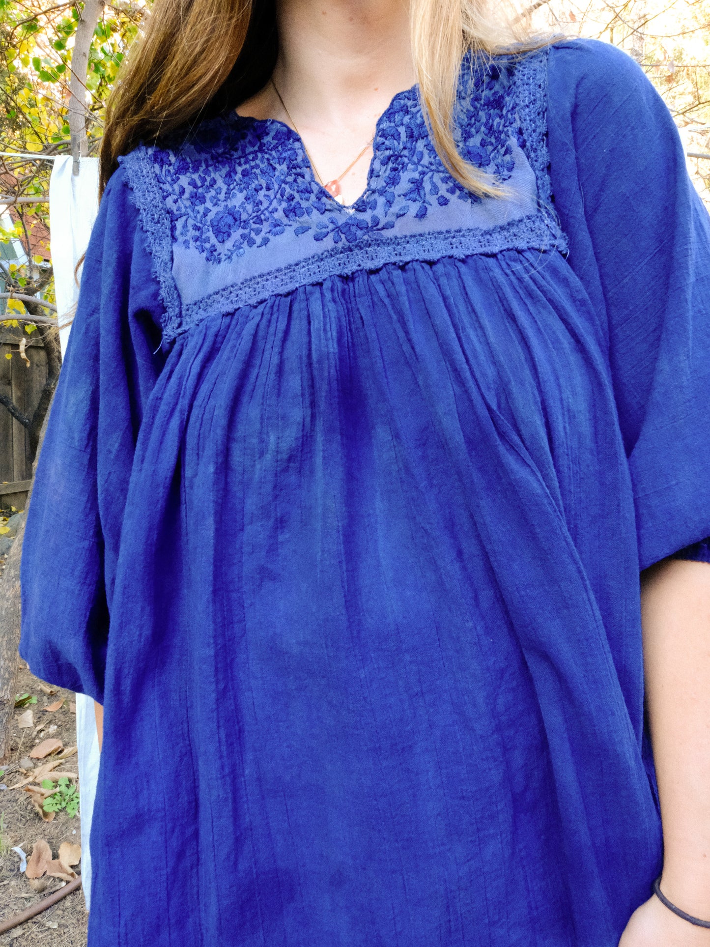 Indigo & Lac Cotton Gauze Tunic