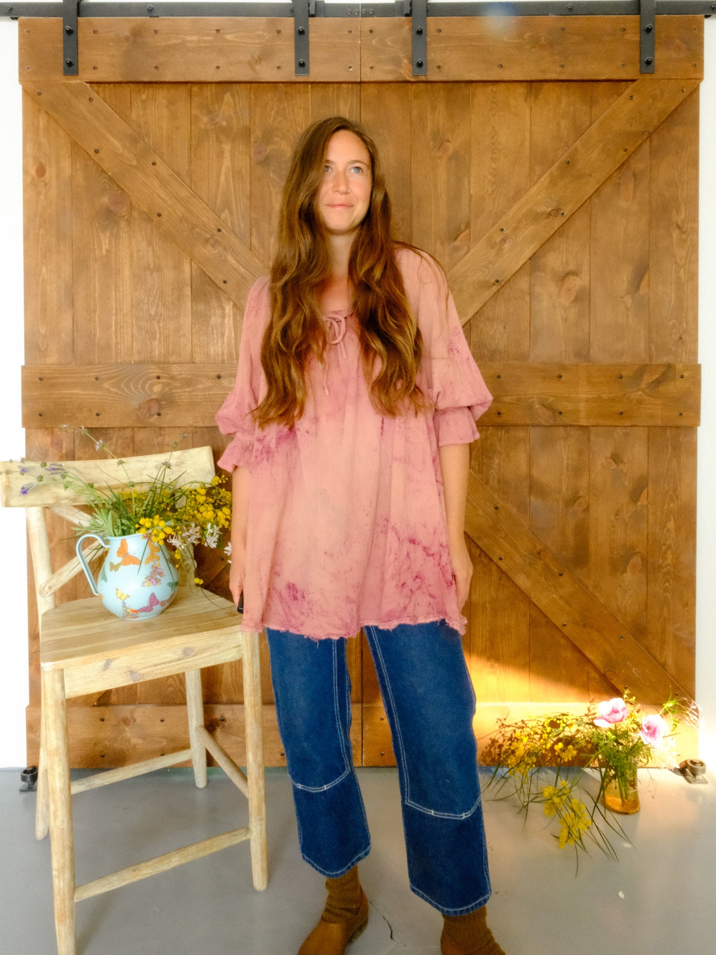 Lac and Cutch Cotton Gauze Tunic