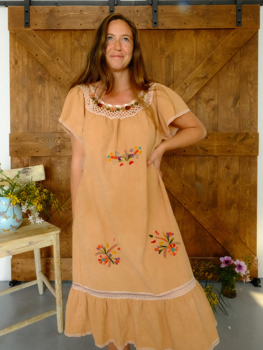 Cutch Rose Crochet Cotton Gauze Dress