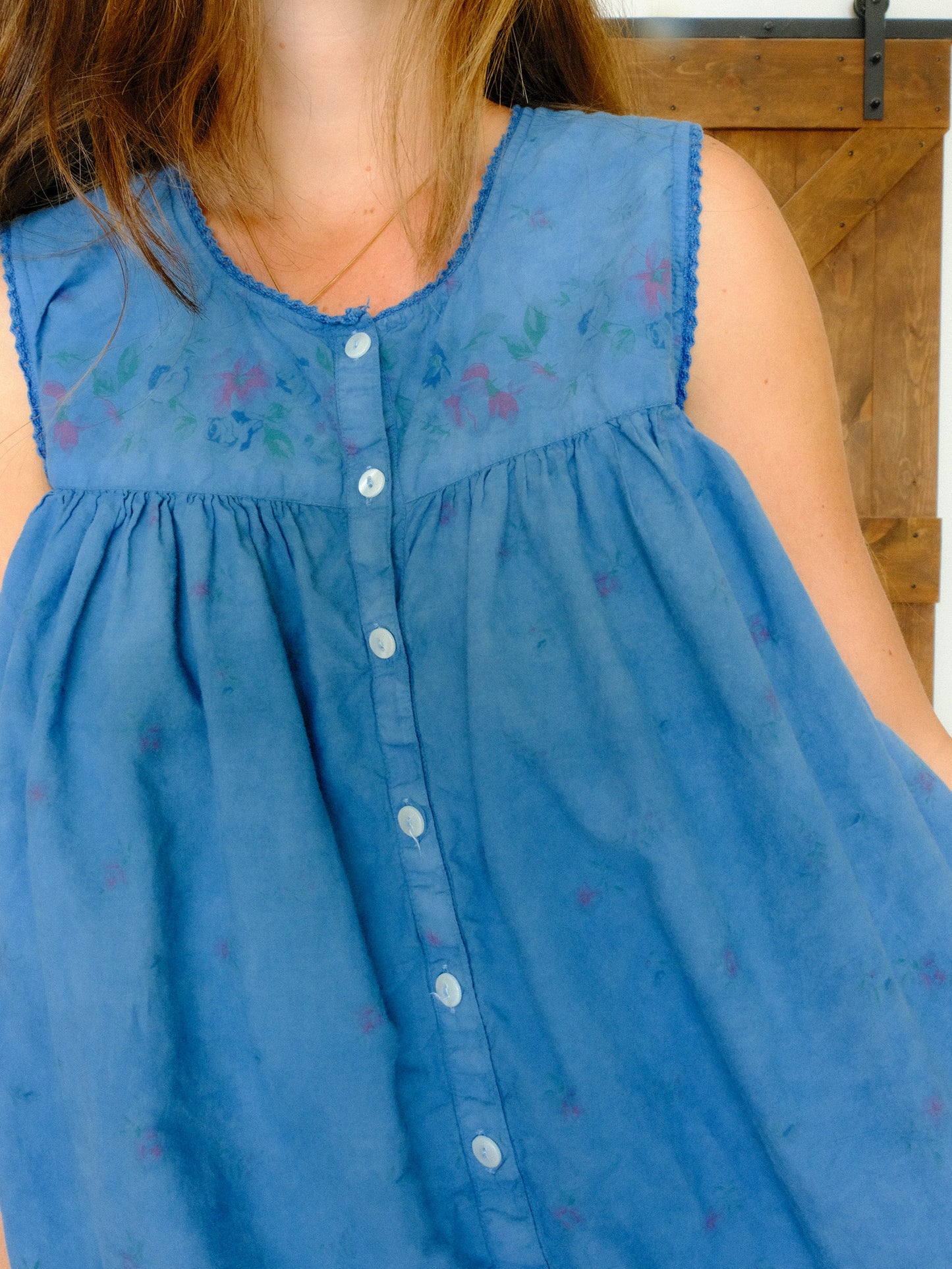 Indigo Ditsy Floral Maxi Dress