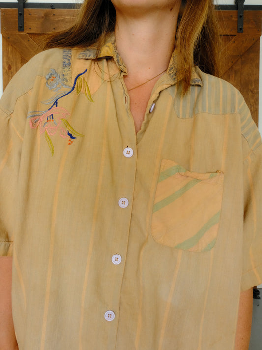 Cutch Embroidered Button Down Dress