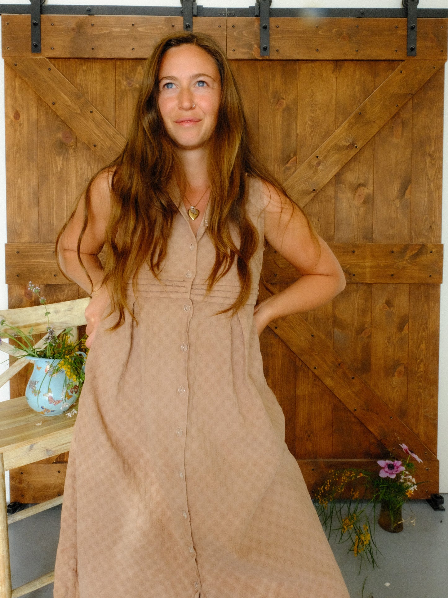 Logwood & Cutch Textured April Cornell Dress