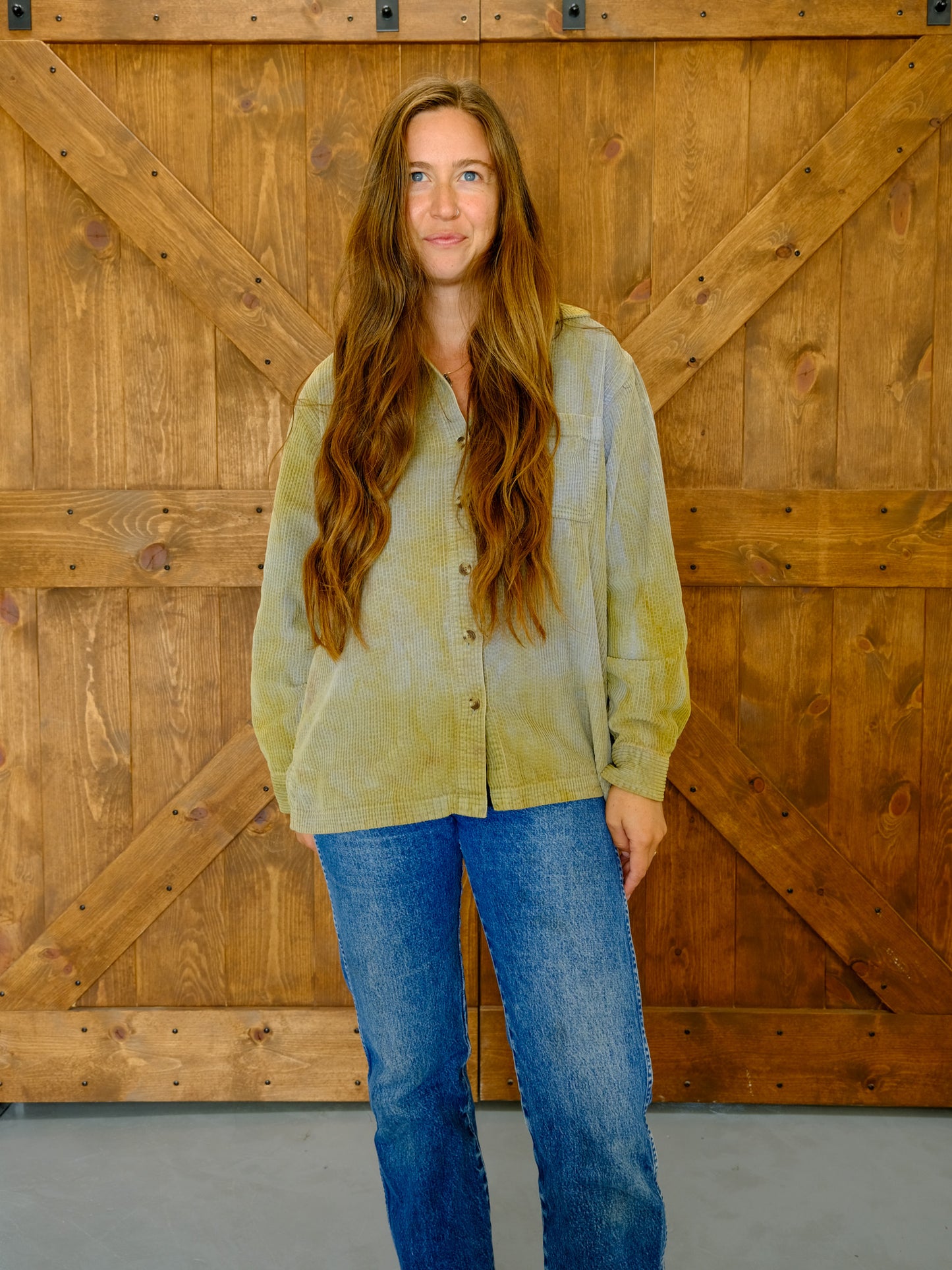 Marigold Corduroy Oversized Blouse