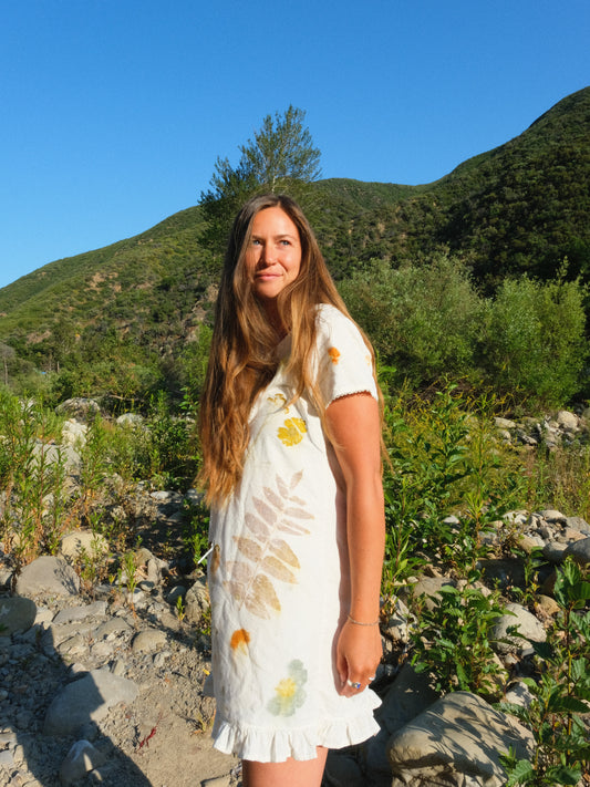 Eco-printed Brushed Cotton Laura Ashely Mini