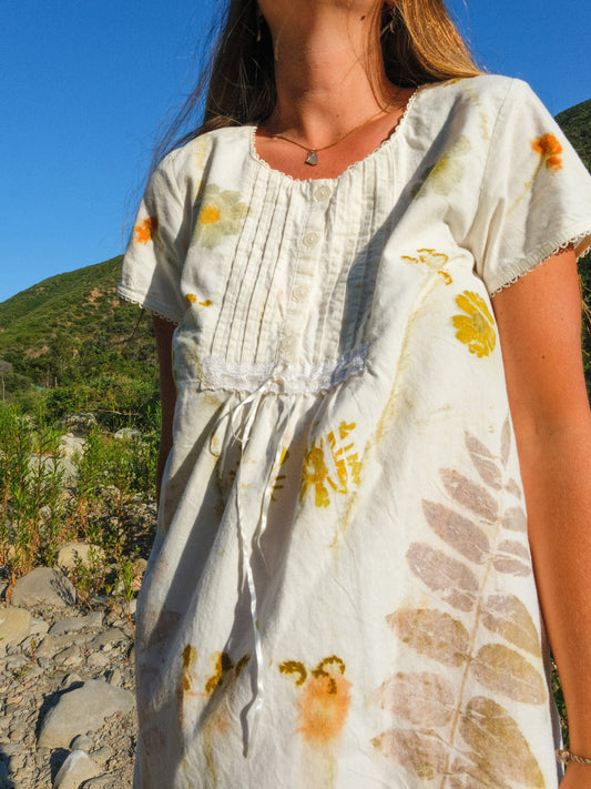 Eco-printed Brushed Cotton Laura Ashely Mini