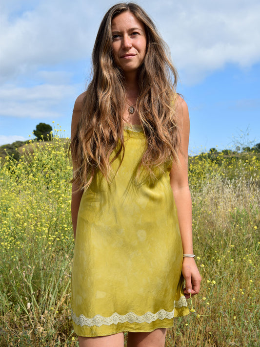 Marigold Silk Slip Dress