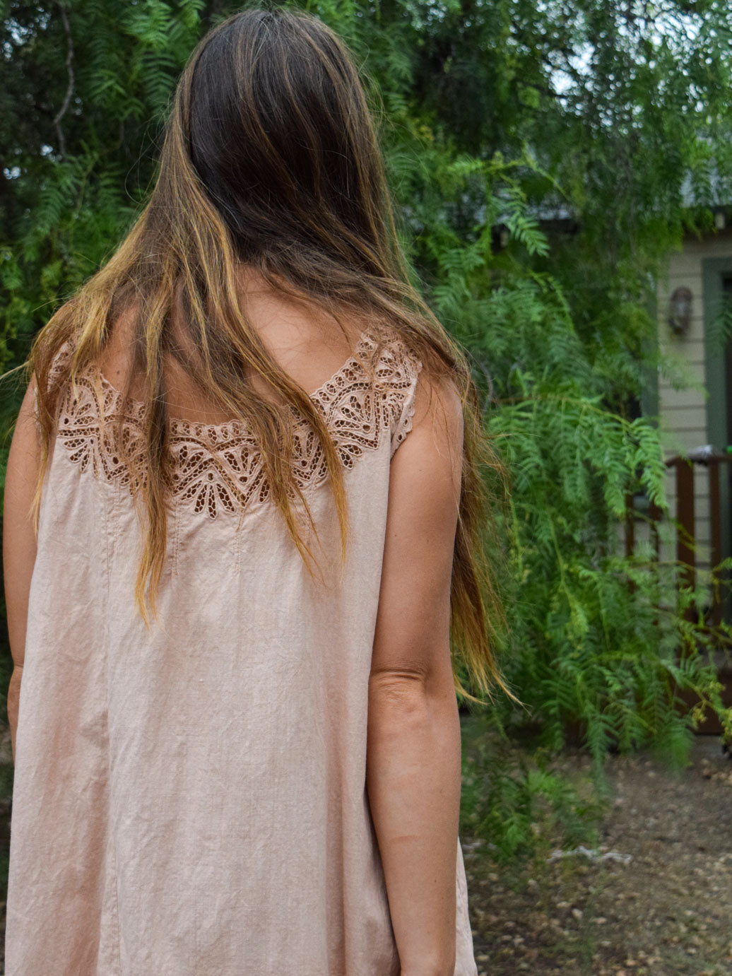 Antique Cutch Lace & Cotton Dress