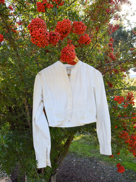 Lac & Cutch Pleated Long Sleeve Crop