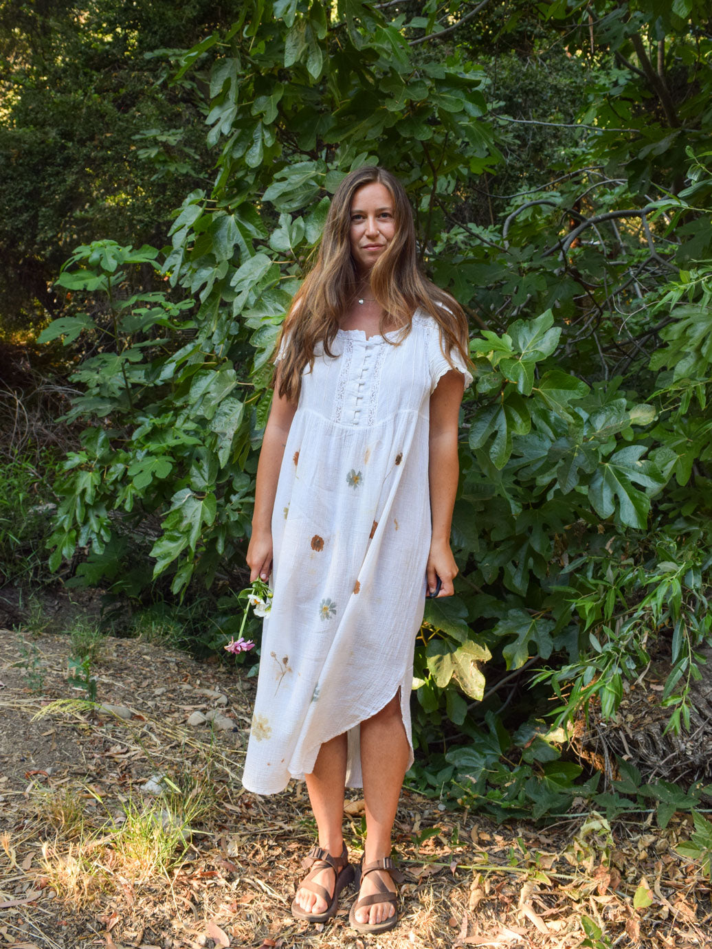 Pleat Lavender Gauze Marie Dress
