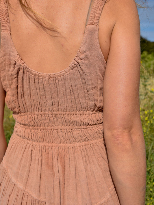 Cutch Cotton Gauze Corset Dress