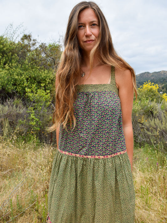 Cutch Multi-patterend Tiered Dress