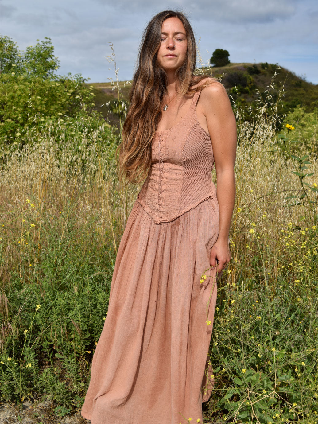 Cutch Cotton Gauze Corset Dress