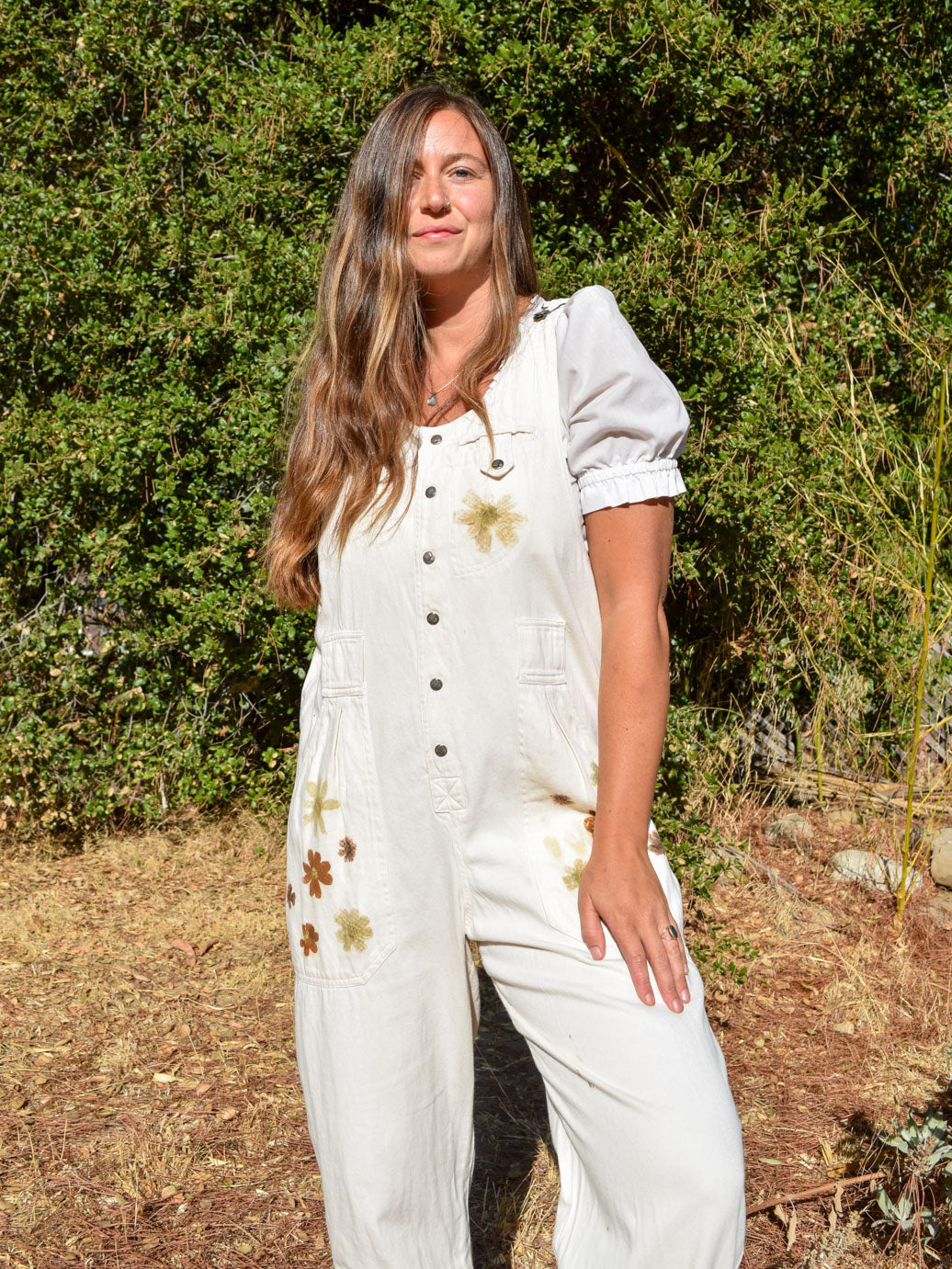 Flower Hammered Soft Cotton Jumpsuit