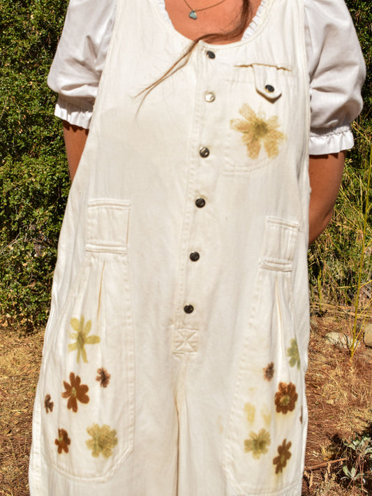 Flower Hammered Soft Cotton Jumpsuit