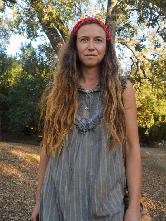 Cutch & Indigo Lace Stripe Dress