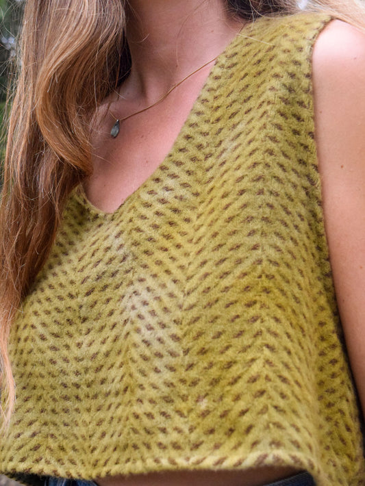 Marigold & Iron Wool Crop Blouse