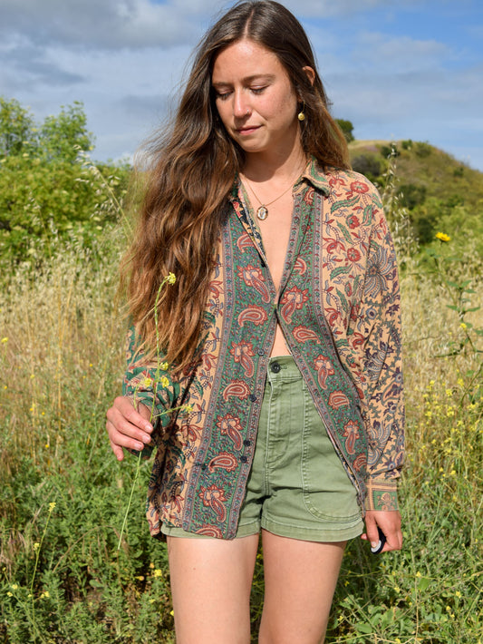 Cutch Super Soft Multi-pattern Block Print Blouse