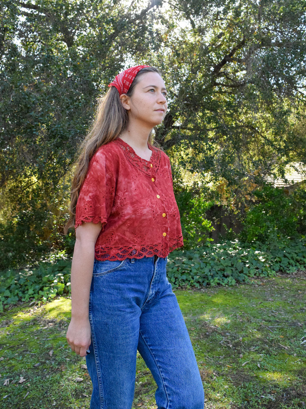 Madder Eyelet Embroidered Blouse