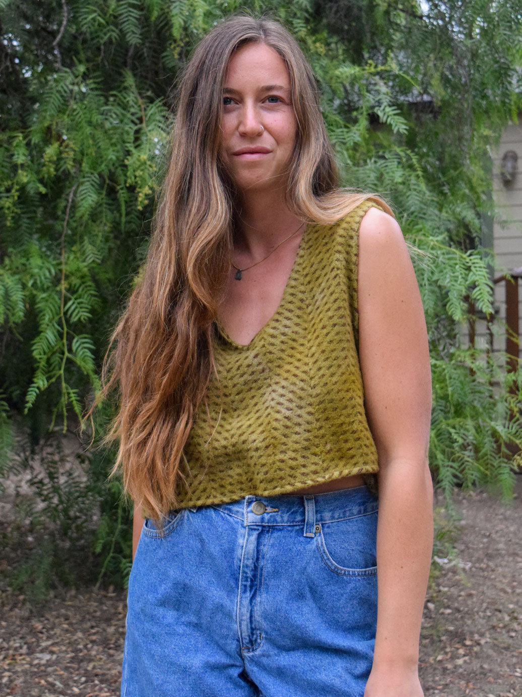Marigold & Iron Wool Crop Blouse