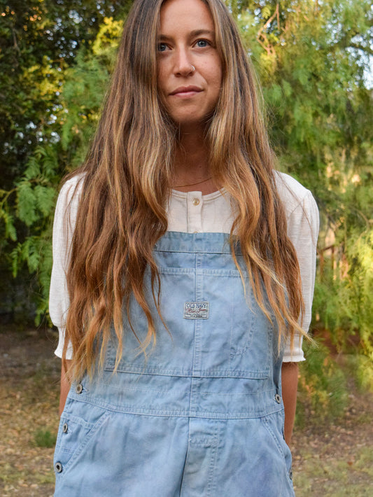 Indigo & Logwood Short Overalls