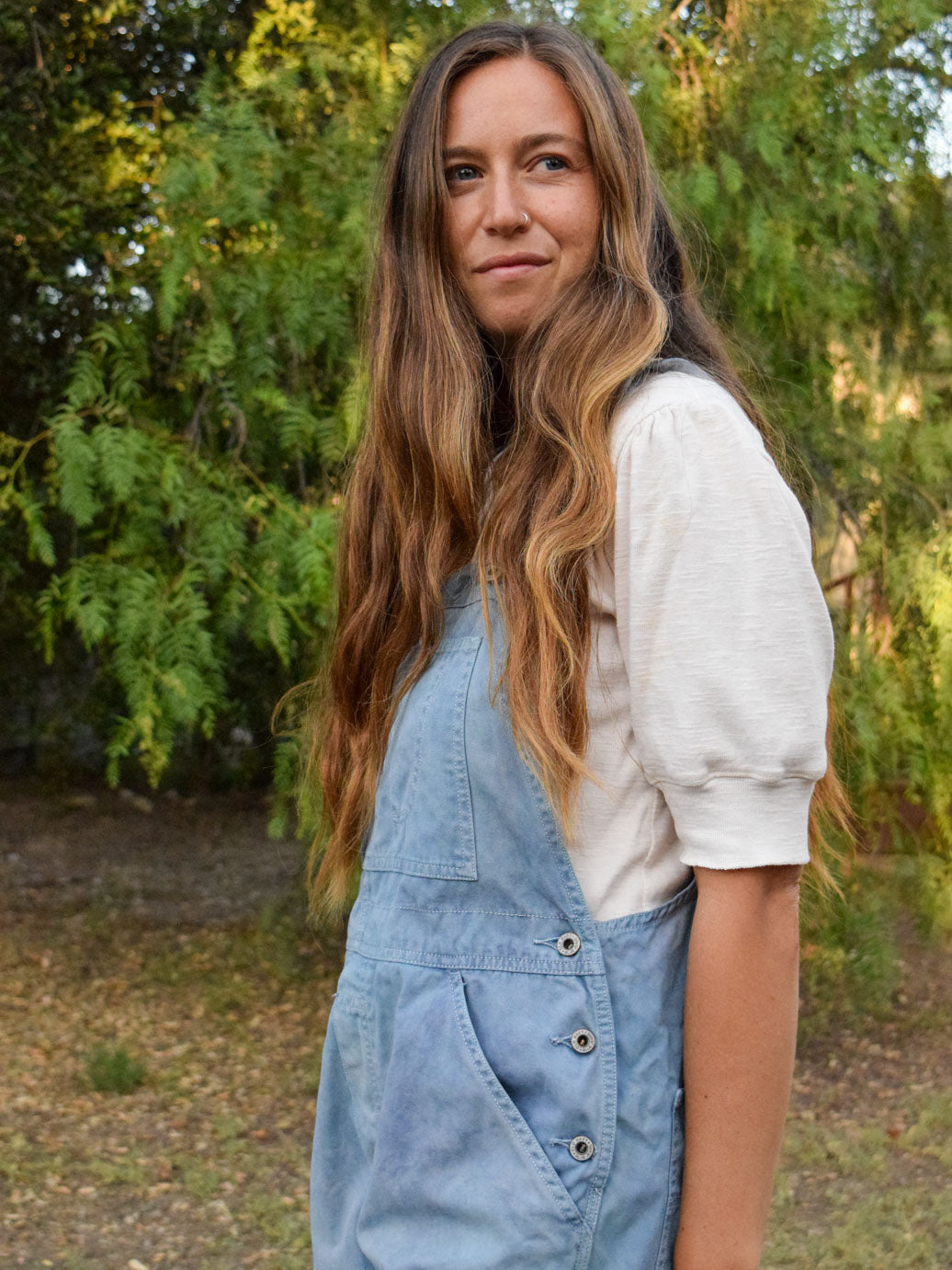 Indigo & Logwood Short Overalls