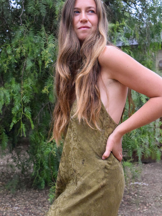 Marigold & Iron Silk Jaquard Evening Dress