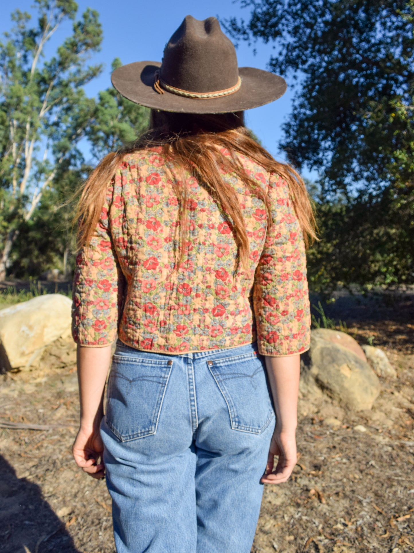 Cutch Quilted Floral Crop Jacket