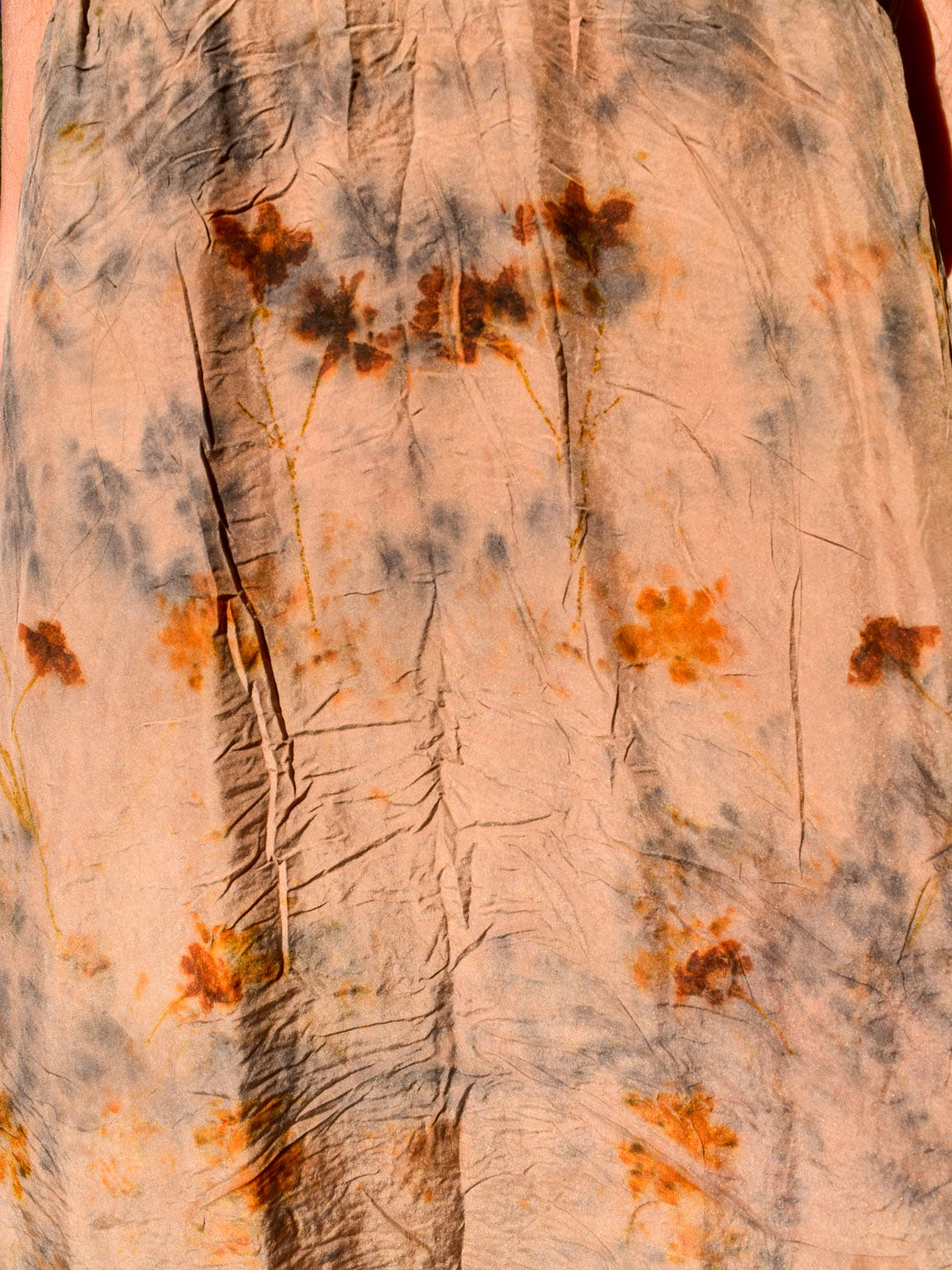 Lac & Iron Eco-printed Silk Dress