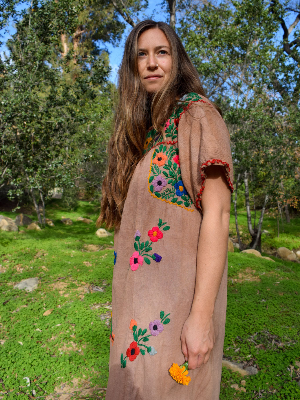 Logwood & Cutch Gauze Traditional Huipil