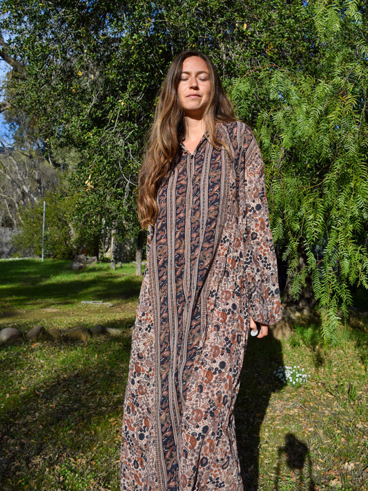 Cutch Indian Block Print Goddess Dress