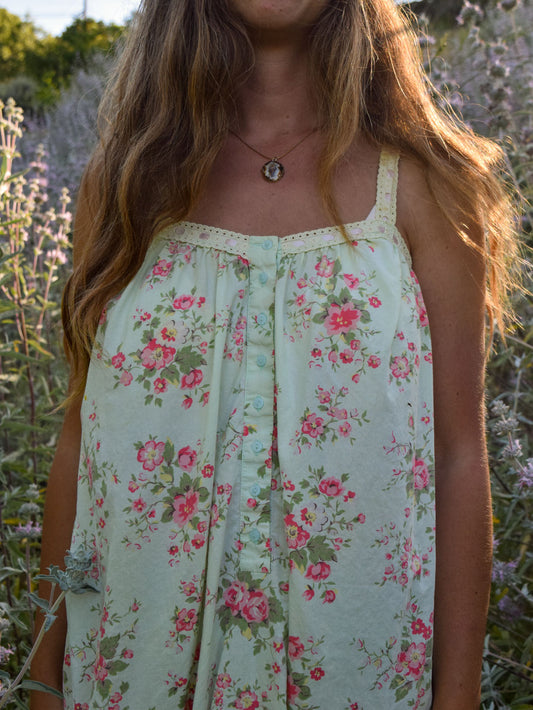 Yarrow Floral Eyelet Trim Dress