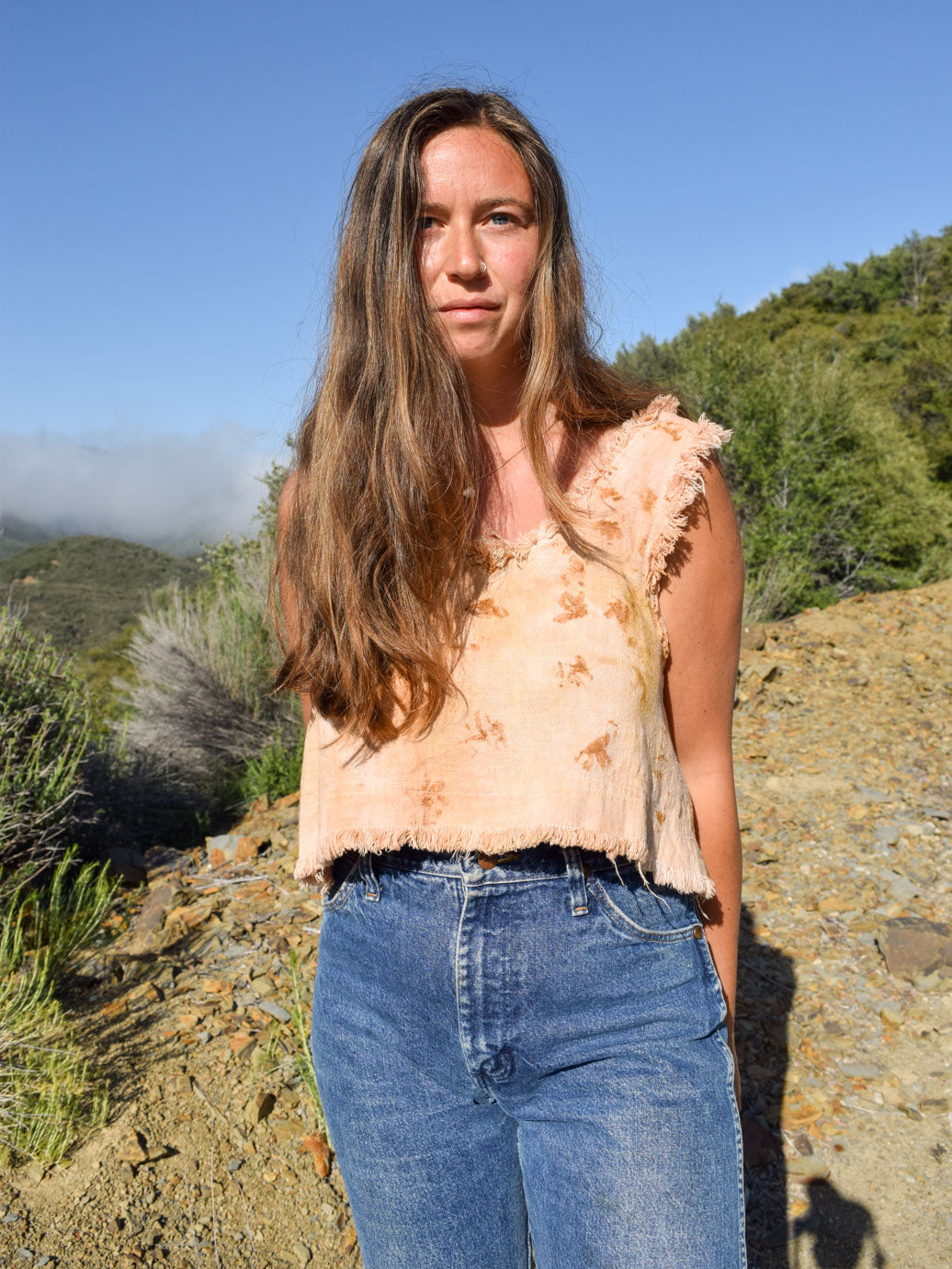 Madder Eco-printed Crop