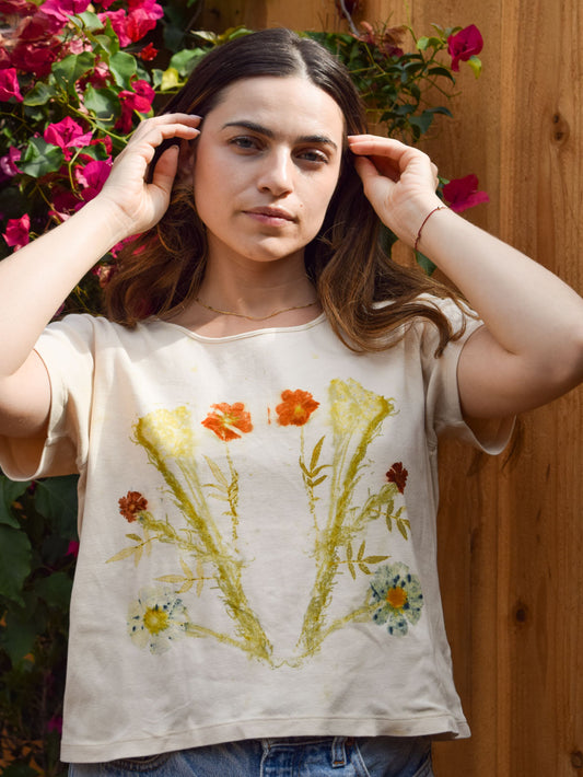 Eco-printed Garden Tee