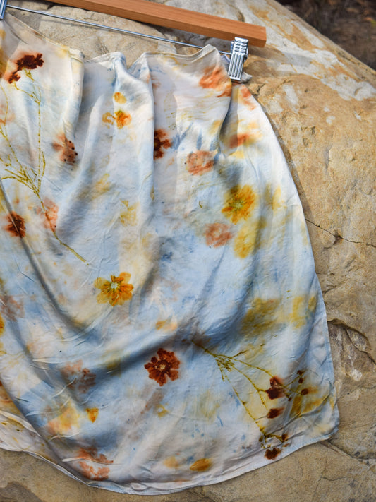 Eco-Print Silk Scarf - 2