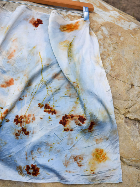 Eco-Print Silk Scarf - 1