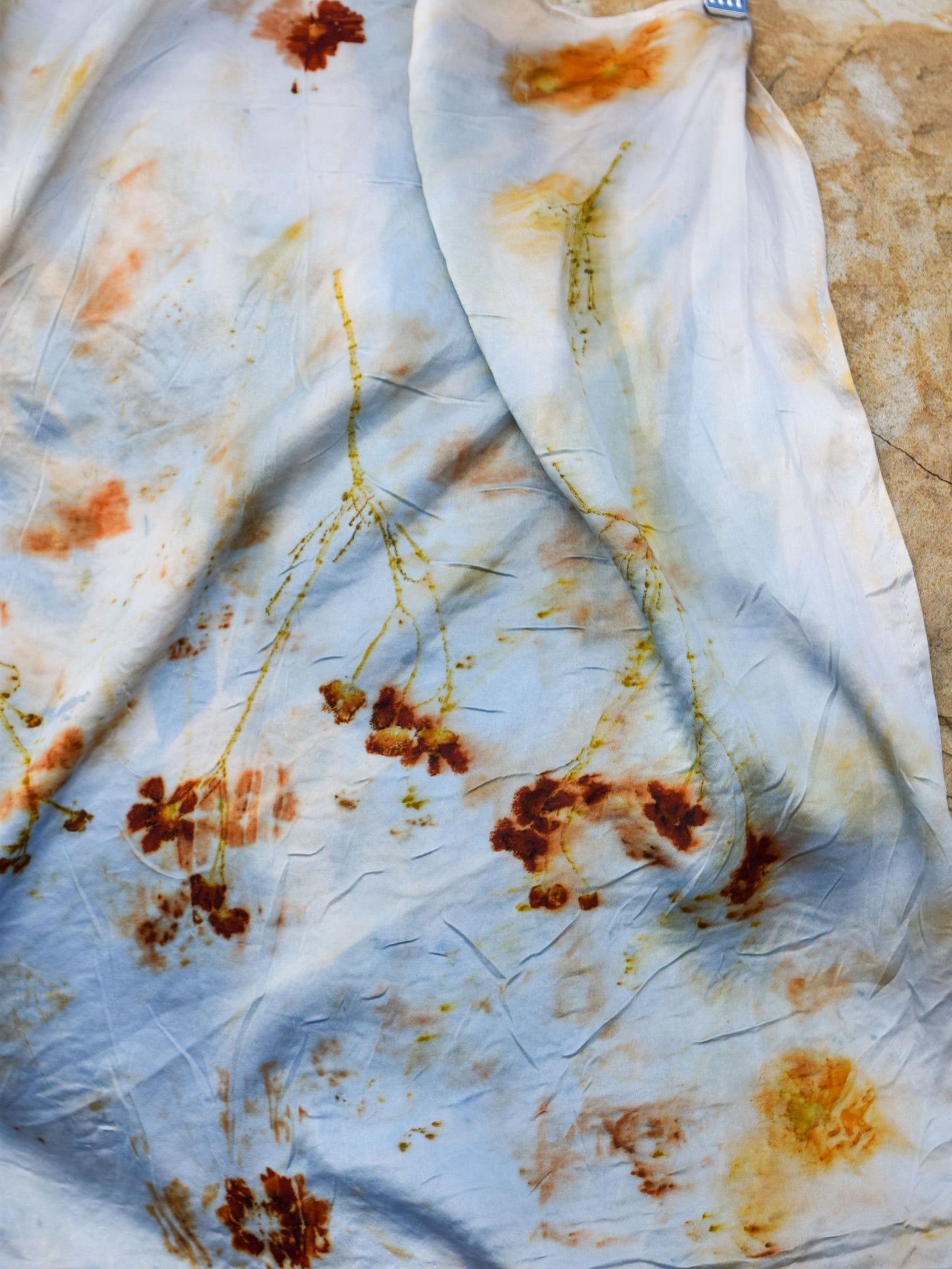 Eco-Print Silk Scarf - 1