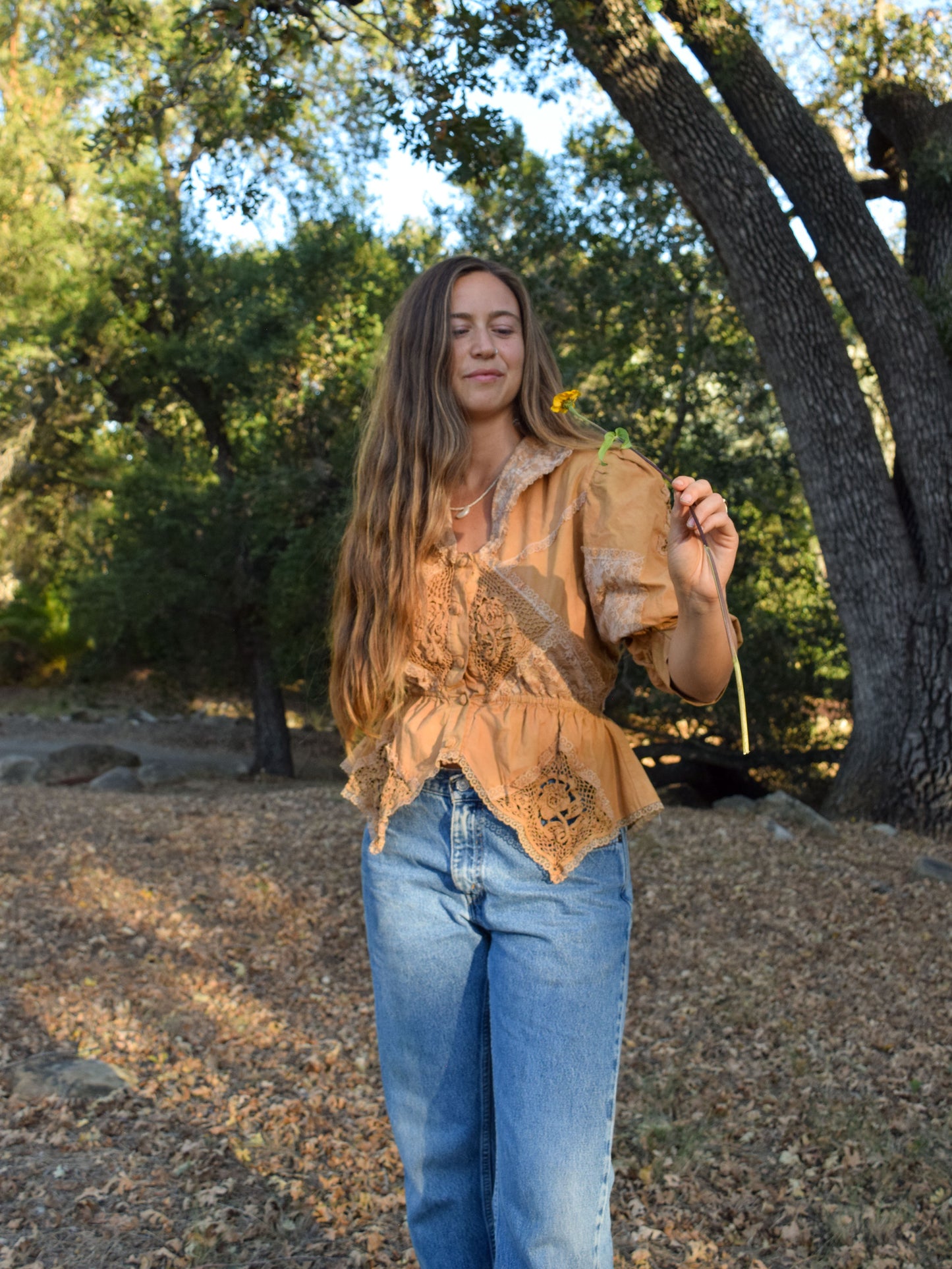 Cutch Lace and Crochet Peplum Blouse