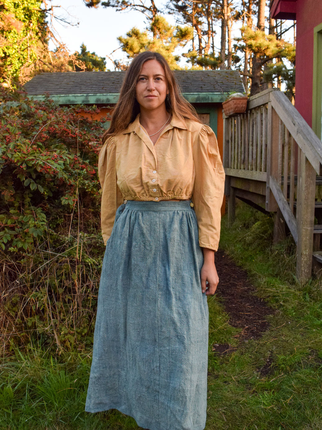 Indigo Wool Skirt