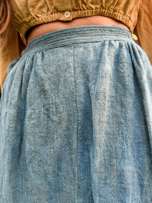 Indigo Wool Skirt