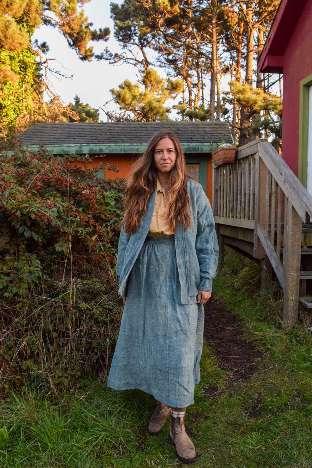 Indigo Wool Cardigan