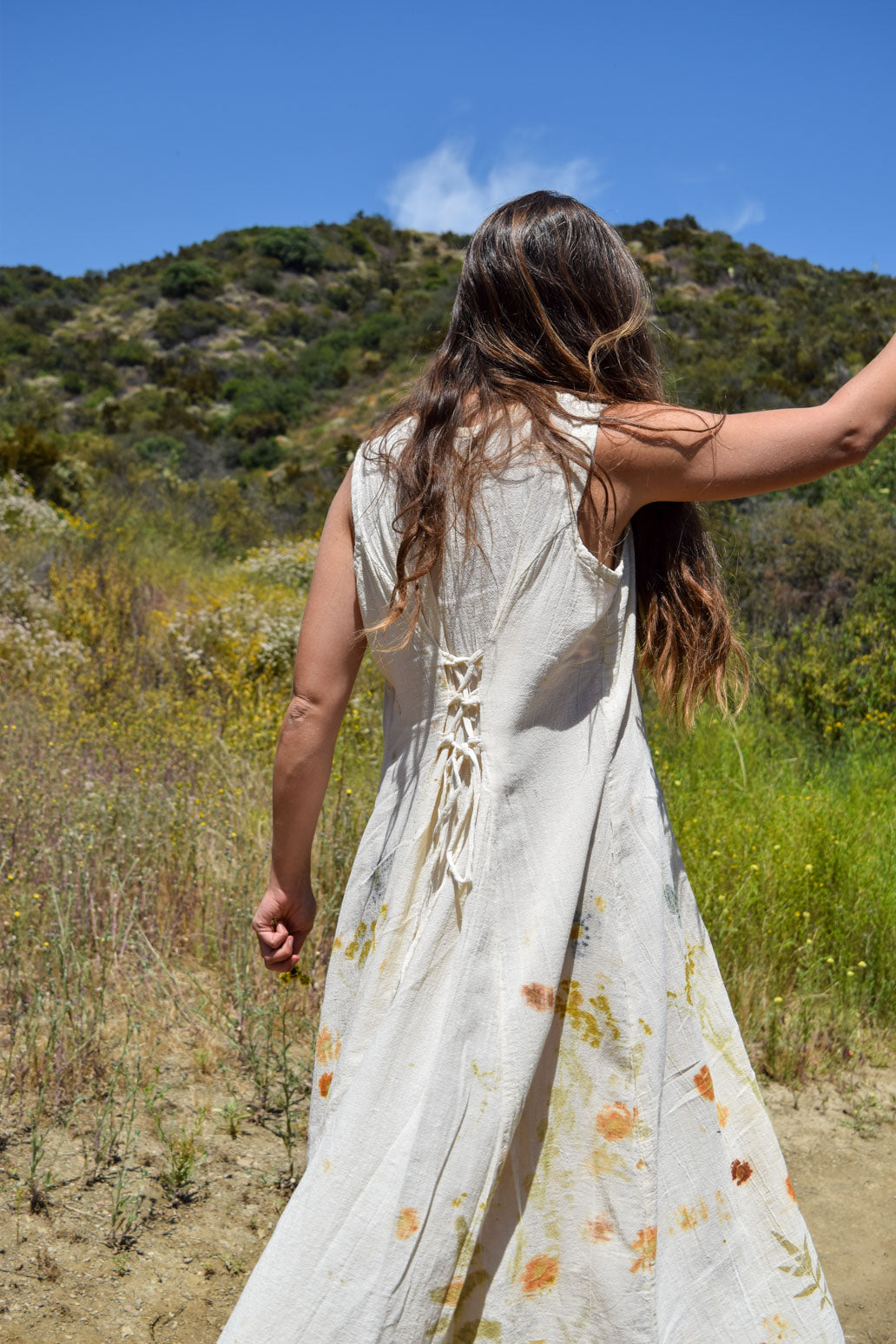 Eco-printed Gauze Garden Dress