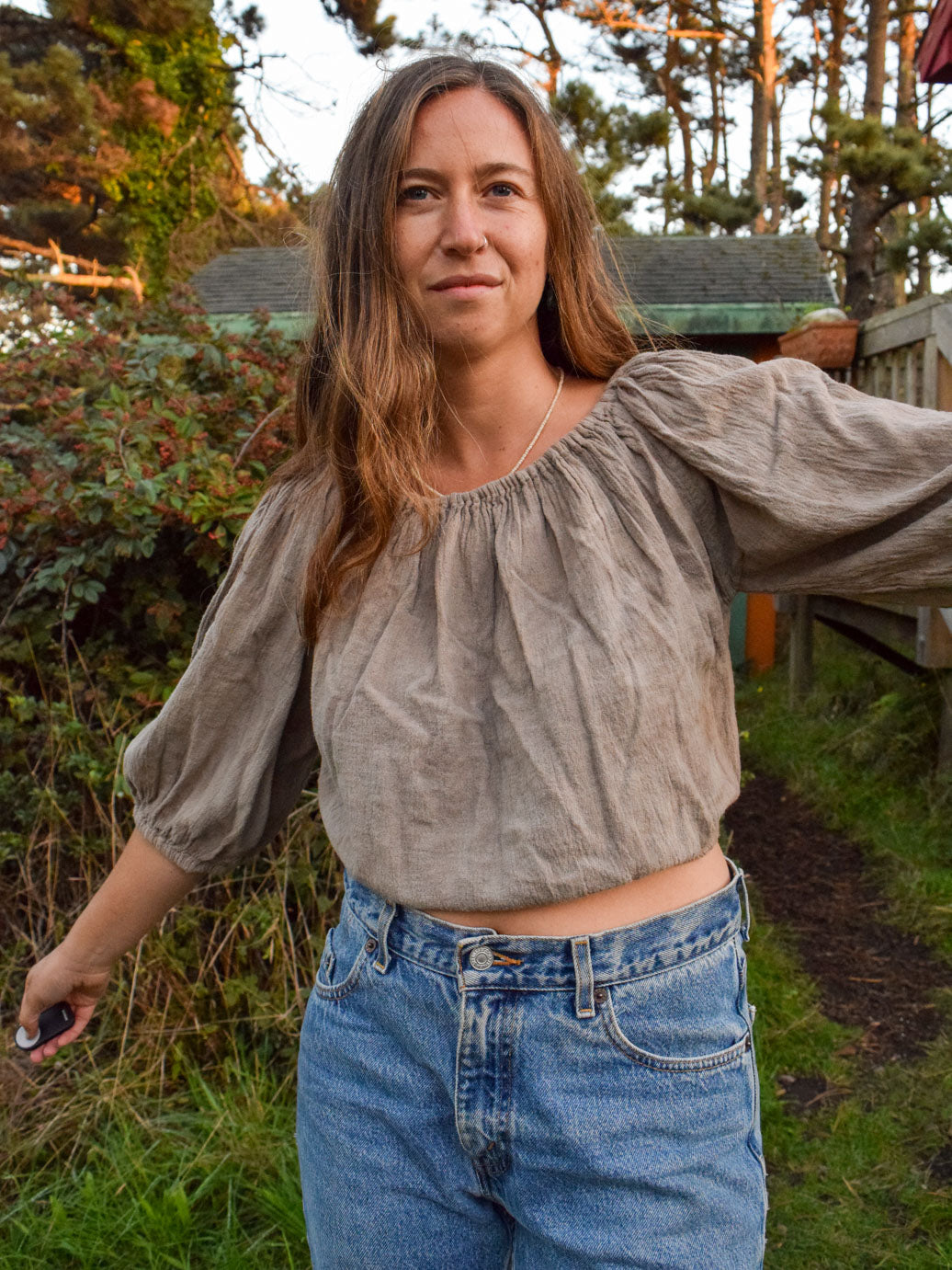 Acorn Oaxacan Cotton Gauze Crop