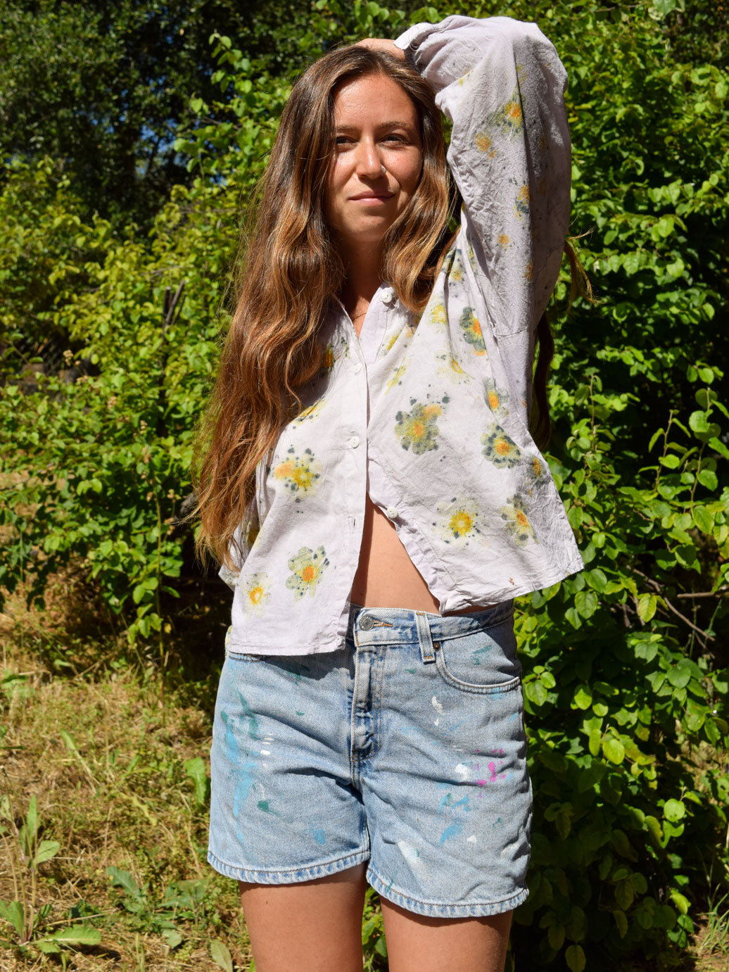 Logwood Dyed Eco-printed Blouse