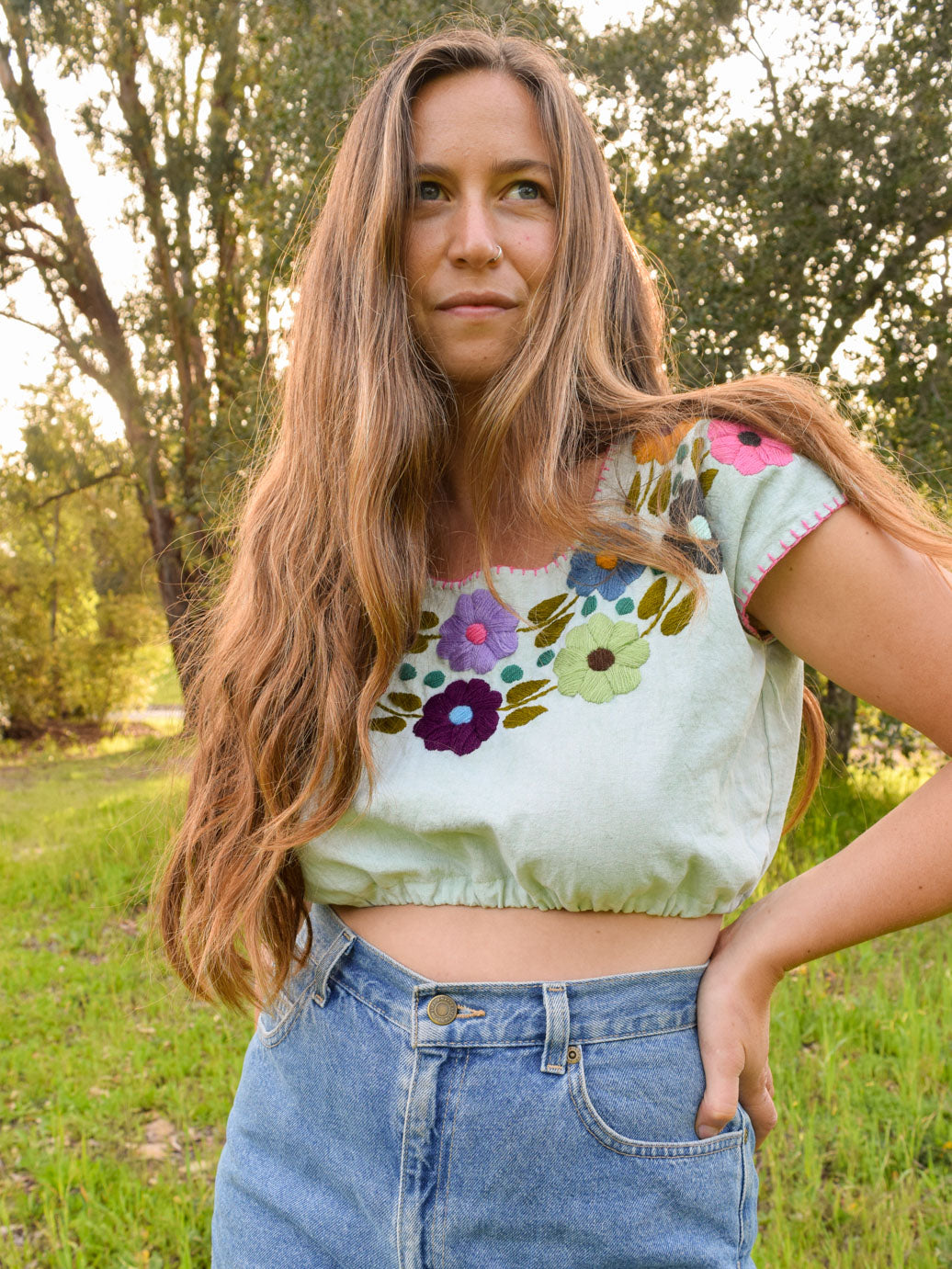 Chlorophyllin Traditional Huipil Crop