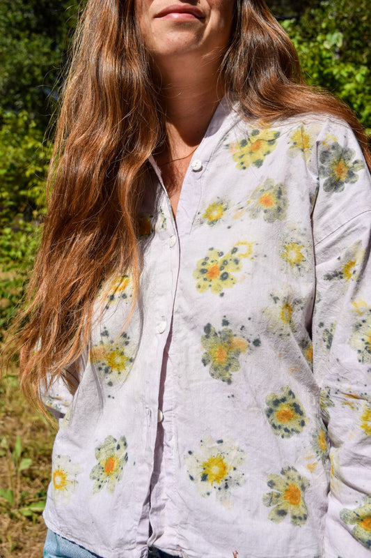 Logwood Dyed Eco-printed Blouse