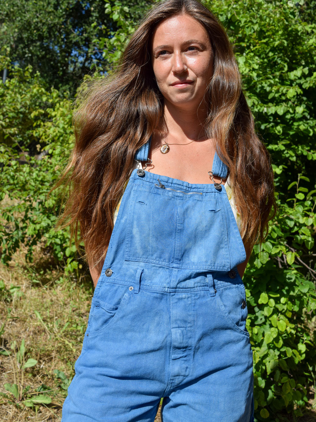 Indigo Zipper Overalls